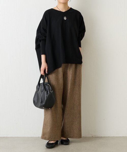 BEARDSLEY ニットソー　黒 BEARDSLEY ニット セーター コットンショートBIGニット