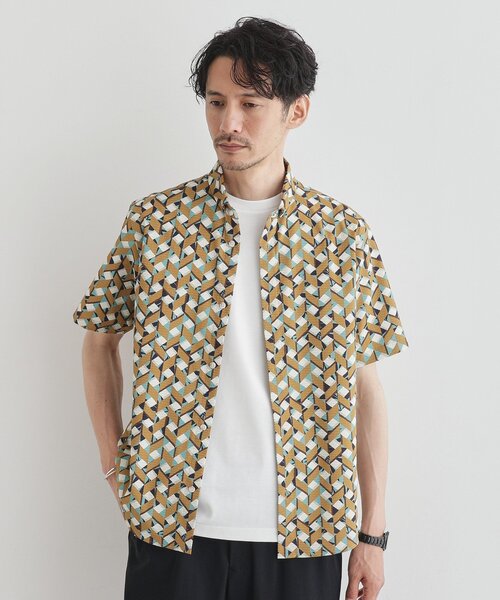 TAKEO KIKUCHI（タケオキクチ） シャツ 半袖 「COOL CITY WEAR」籠目