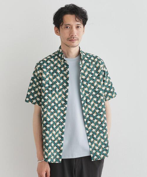 TAKEO KIKUCHI（タケオキクチ） シャツ 「COOL CITY WEAR」籠目アート