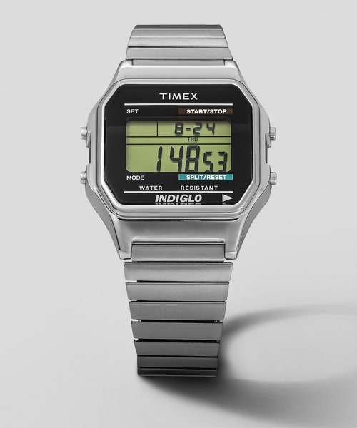 Timex デジタル腕時計 シルバー TIMEX 「TIMEX」 デジタル腕時計 FREE シルバー メンズ
