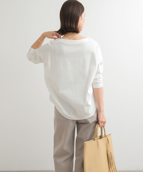 「URBAN RESEARCH DOORS」 7分袖カットソー MEDIUM オフホワイト レディース