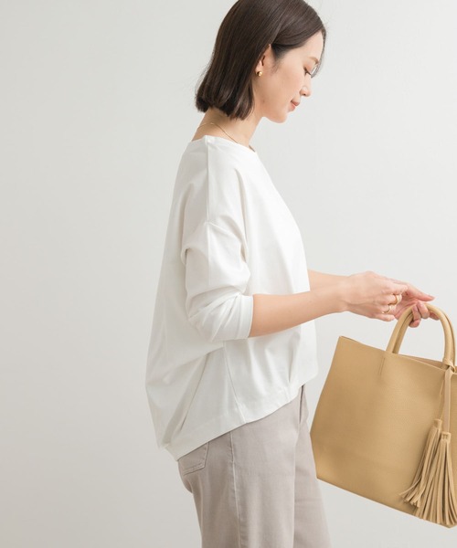 「URBAN RESEARCH DOORS」 7分袖カットソー MEDIUM オフホワイト レディース