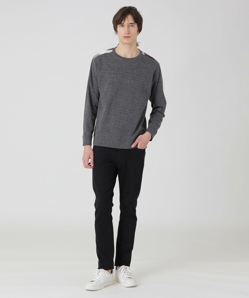 即完売品　新作　BLACK LABEL CRESTBRIDGE 長袖カットソー 一部店舗限定】チェックコンビロゴカットソー