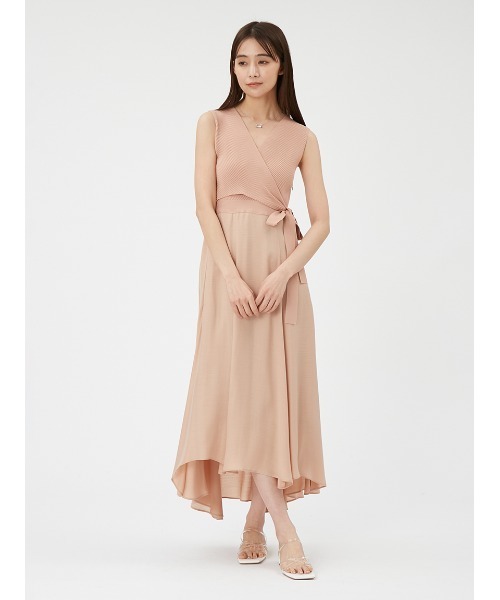 FRAY ID ベージュ ドッキングワンピース FRAY I.D（フレイ・アイディー） ドッキングワンピース FREE ベージュ