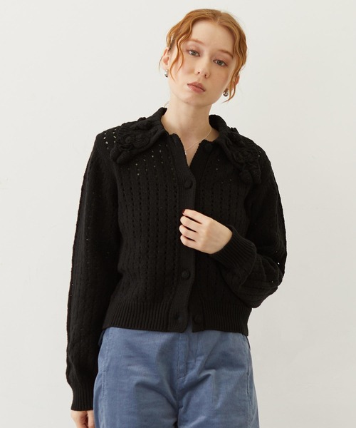 MILKFED.（ミルクフェド） カーディガン STRAWBERRY KNIT CARDIGAN