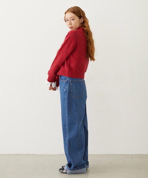 MILKFED.（ミルクフェド） カーディガン STRAWBERRY KNIT CARDIGAN