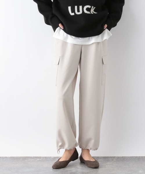 「GLOBAL WORK」 カーゴパンツ MEDIUM オフホワイト レディース