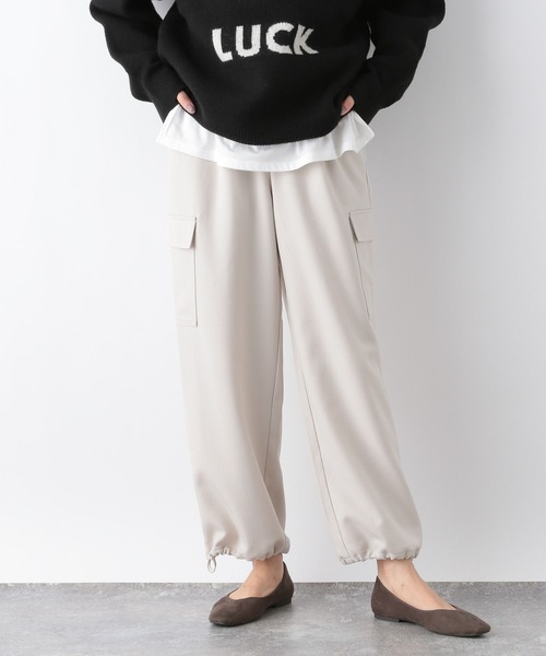 「GLOBAL WORK」 カーゴパンツ MEDIUM オフホワイト レディース