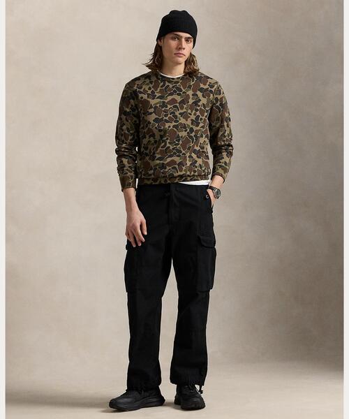 RRL ダブルアールエル　ラルフローレン　迷彩 カモ柄 ポケット スウェット S POLO RALPH LAUREN（ポロ・ラルフローレン） トレーナー スウェット
