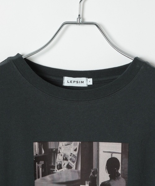 LEPSIM（レプシィム） tシャツ フォトプリント6分袖T 493701