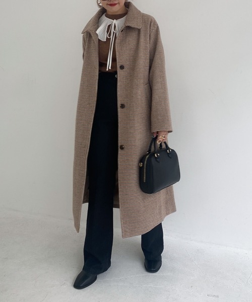 「archives」 ステンカラーコート MEDIUM グレー レディース_画像4