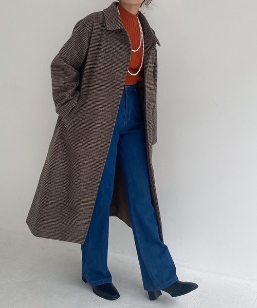 「archives」 ステンカラーコート MEDIUM グレー レディース_画像8