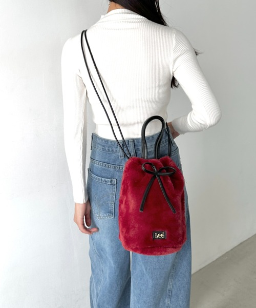 Lee（リー） ショルダーバッグ バッグ フェイク ラビットファー 2WAY