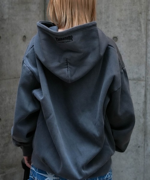 パーカー 「THRASHER / スラッシャー」ピグメントキモウＺＩＰフーディー 裏起毛 ヘビースウェット マグロゴ メンズ レディース_11