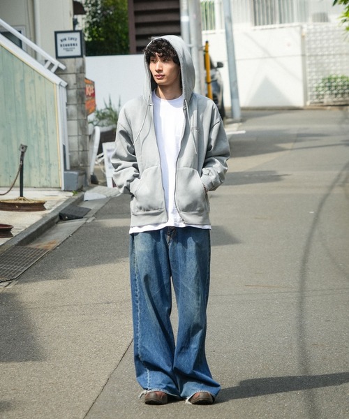 パーカー 「THRASHER / スラッシャー」ピグメントキモウＺＩＰフーディー 裏起毛 ヘビースウェット マグロゴ メンズ レディース_13