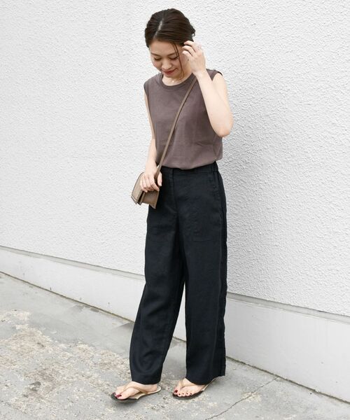 「liflattie ships」 イージーパンツ MEDIUM グリーン レディース_画像6