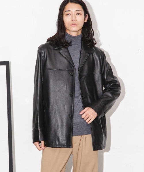 NANO universe（ナノ・ユニバース） レザージャケット L ブラック