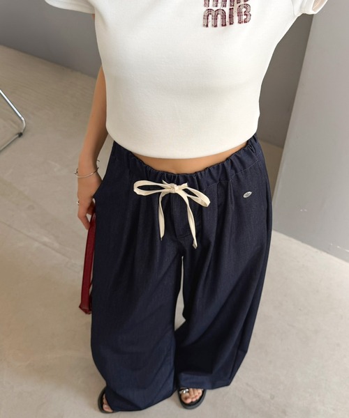 mily bilet ワイドパンツ パンツ 「mily bilet」「接触冷感・速乾機能