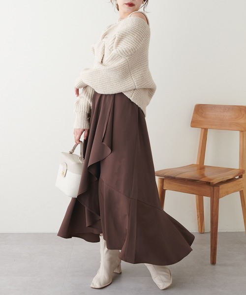 「natural couture」 フレアスカート SMALL ブラック レディース_画像4