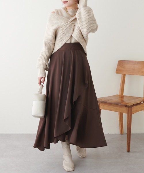 「natural couture」 フレアスカート SMALL ブラック レディース_画像5