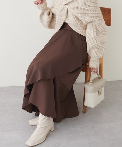 「natural couture」 フレアスカート SMALL ブラック レディース_画像7