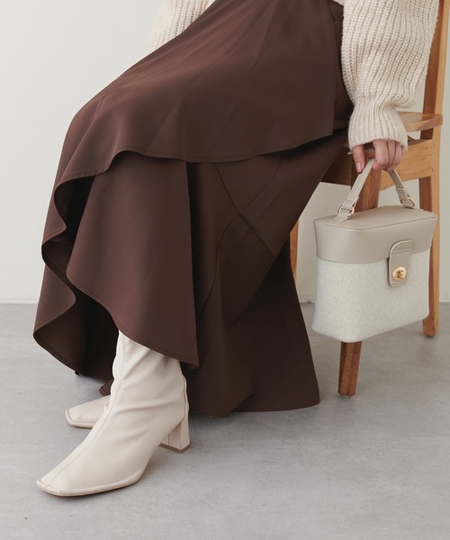 「natural couture」 フレアスカート SMALL ブラック レディース_画像8