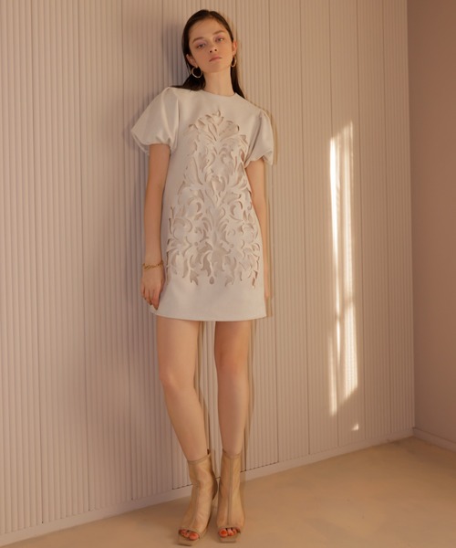 「EIMY ISTOIRE」 半袖ワンピース FREE ベージュ レディース_画像2