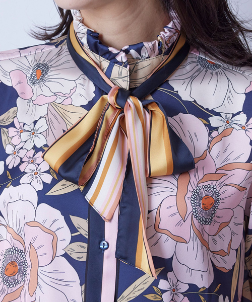 「NARACAMICIE」 半袖ブラウス LL ピンク レディースの画像