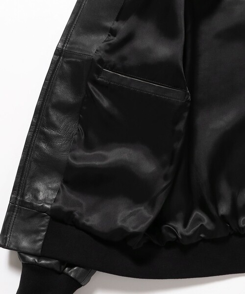 ブルゾン アウター QUATTROCCHI / シープレザー フーデッド ブルゾン メンズの画像