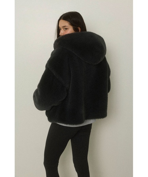 ALEXIA STAM（アリシアスタン） コート アウター Hooded Eco Fur