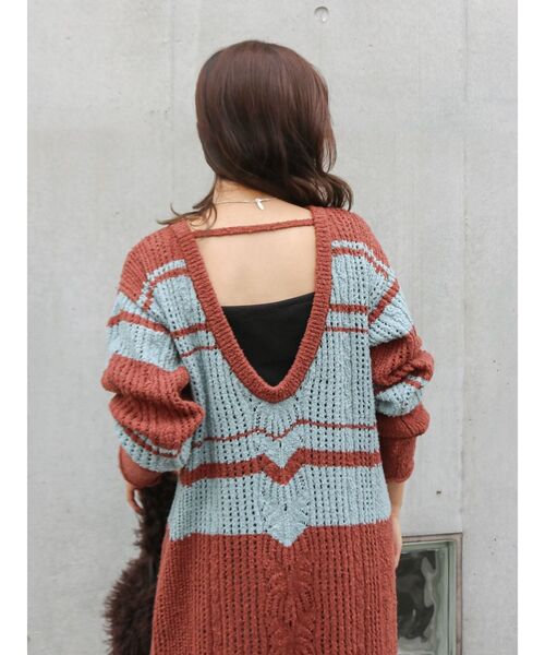 専用！新品Ungridブークレルーズニットガウン♡ Ungrid（アングリッド） ワンピース ブークレレーシーニットワンピース