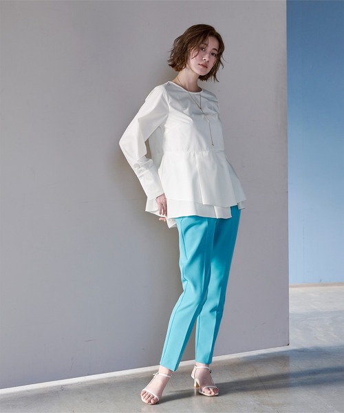 「ur's」 長袖ブラウス M グリーン レディース_画像9