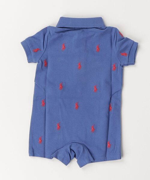 ベビー Polo ポニー コットン メッシュ ポロ ショートオールの画像