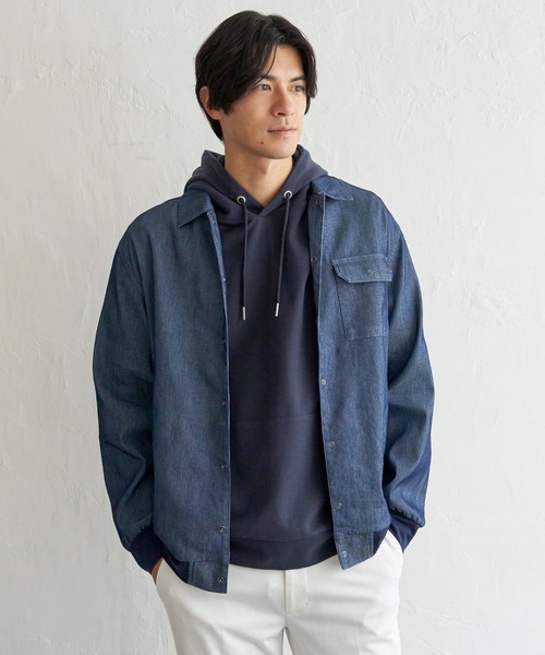 ikka（イッカ） ブルゾン アウター メッシュデニムシャルゾン メンズ