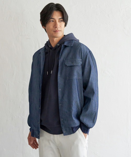 ikka（イッカ） ブルゾン アウター メッシュデニムシャルゾン メンズ