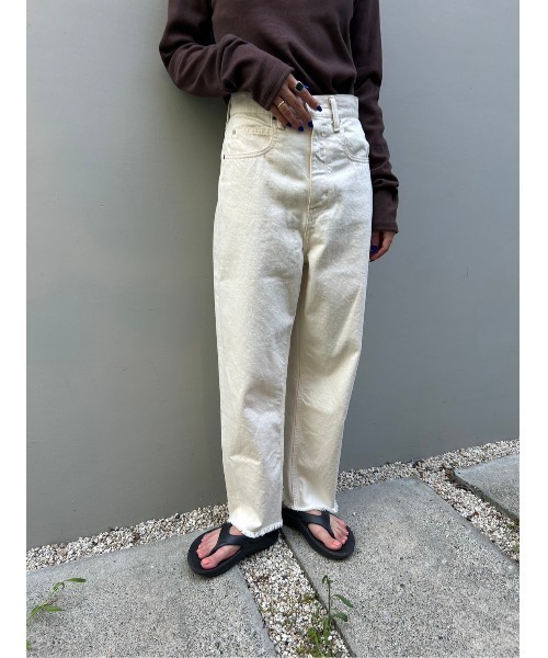 「BLACK BY MOUSSY」 デニムパンツ 24inch ホワイト レディース