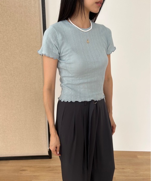 「Didot.showroom」 半袖カットソー FREE グレー レディース_画像5