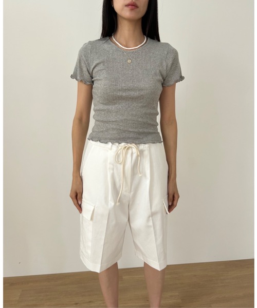 「Didot.showroom」 半袖カットソー FREE グレー レディース_画像6