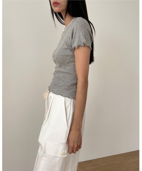 「Didot.showroom」 半袖カットソー FREE グレー レディース_画像9