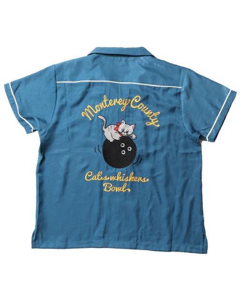 Cat Street ボウリングシャツ ダークブルー HOUSTON（ヒューストン） シャツ ボーリングシャツ (CAT) メンズ