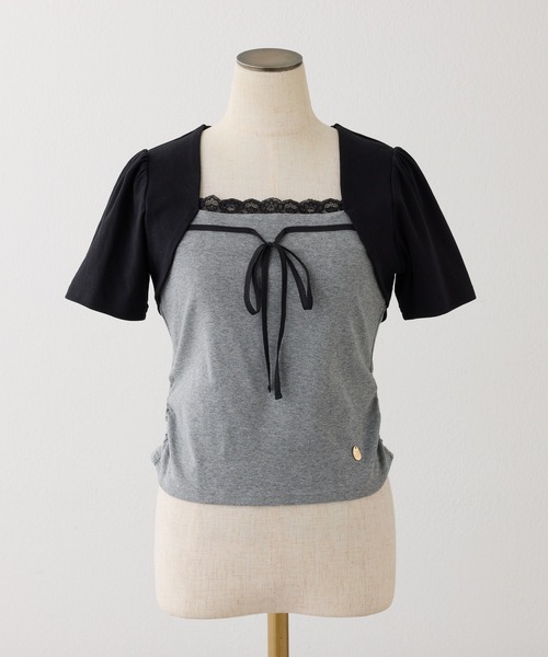 one after another NICE CLAUP tシャツ 半袖 ボレロレイヤード風