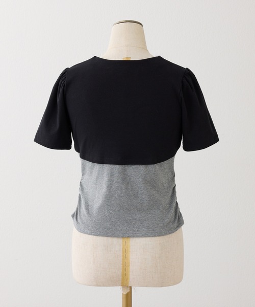 one after another NICE CLAUP tシャツ 半袖 ボレロレイヤード風