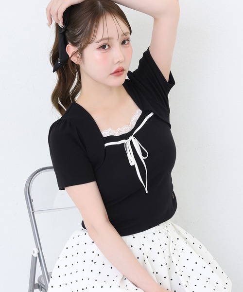 one after another NICE CLAUP tシャツ 半袖 ボレロレイヤード風
