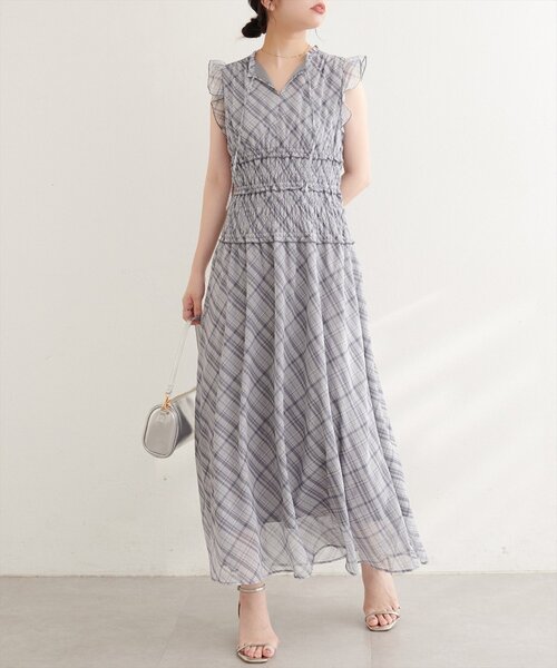 natural couture ワンピース ウエストシャーリングプチハイワンピース