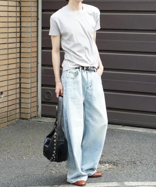 Chikashitsu+（チカシツプラス） ワイドパンツ ジーンズ 「Chikashitsu 
