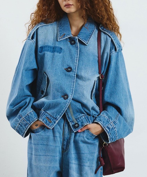 ROSE BUD（ローズバッド） コート アウター mici/VOLUME SLEEVE DENIM