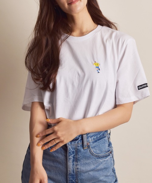 tシャツ 「QUATRE CENT QUINZE/キャトルサンキャーンズ」LEGEND EMBROIDERY TEE (UN) レディース メンズ セール】【QUATRE CENT QUINZE/キャトルサンキャーンズ】（UN