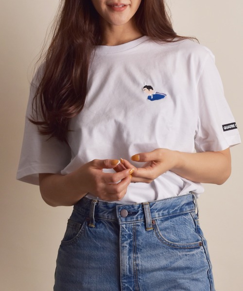 tシャツ 「QUATRE CENT QUINZE/キャトルサンキャーンズ」LEGEND EMBROIDERY TEE (UN) レディース メンズ