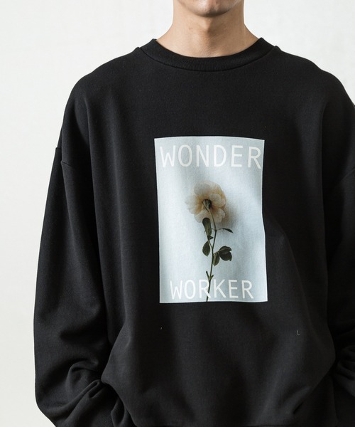 低価大特価 スウェット PayPayモール店 - 通販 - PayPayモール オーバーサイズプリントスウェットシャツ(Wonder Worker) ZOZOTOWN 得価超歓迎