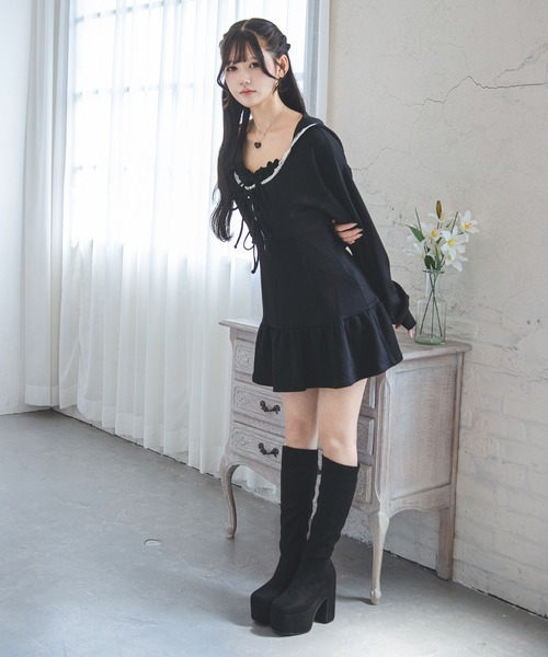 Lilymel（リリメル） ロング ブーツ 厚底ストレッチフィットロング